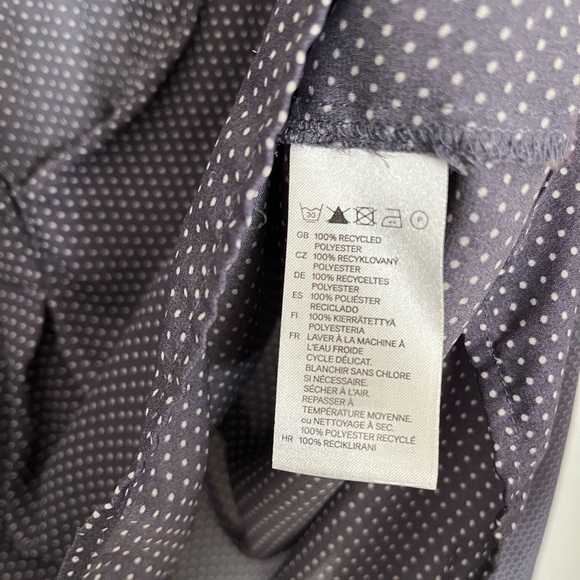 3/$15 H&M Polka-dot Collared Blouse in Blue - Picture 3 of 4